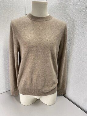 A Days March Mens Crew Neck Cashmere Sweater Size S Taupe Melange